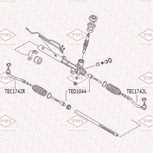 Hyundai ElantraHD 06-11/I30 06-12/Ceed 06-12/Cerato09-11 наконечник рулев прав TEC1742R TATSUMI