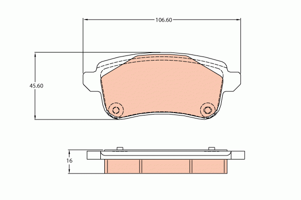 Renault Scenic IV (R9),Megan IV (B9A/M) 15- Колодки тормозные дисковые задние GDB2136 TRW