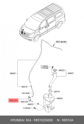 Hyundai SolarisSD->05.14/Accent/Sorento/ix35/Elantra 06-10/H1-07/Rio SD 06- мото 985102G000 HYUNDAI KIA