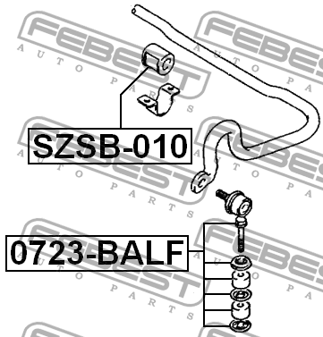 Suzuki Swift стойка переднего стабилизатора 0723-BALF FEBEST