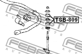 Toyota LC, 4Runner, Hilux -02 Втулка на стойку стабилизатора TSB-809 FEBEST