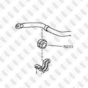 Nissan Qashqai, X-Trail T31, T32 втулка заднего стабилизатора D=17 FG0253 FIXAR