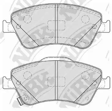 Toyota Auris 07- (Великобритания) колодки тормозные задние дисковые PN1835 NIBK