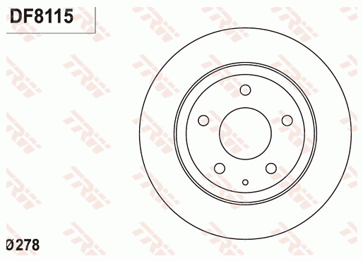 Mazda 6 2012- Диск тормозной задний DF8115 TRW