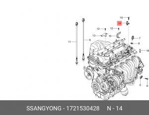 Ssangyong Actyon new 2.0 бенз датчик распредвала 1721530428 SSANG YONG