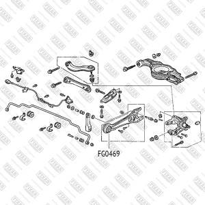 Honda Odissey сайлентблок заднего продольного рычага FG0469 FIXAR