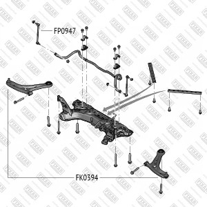 Ford Fiesta 08-, Mazda 2 07- Шаровая опора FK0394 FIXAR