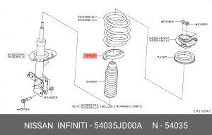 Проставка (нижняя) передней пружины [ORG] 54035-JD00A NISSAN INFINITI
