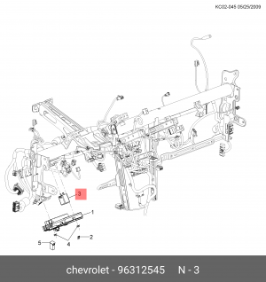 Реле указателя поворотов 96312545 GENERAL MOTORS
