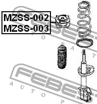 MAZDA 626 GE 1991-1997 опора заднего аммортизатора MZSS-003 FEBEST