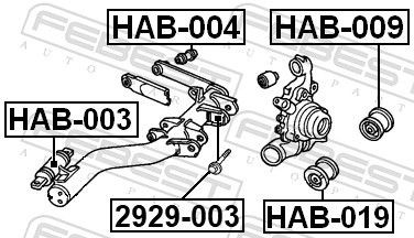 Honda CRV Болт развальный 2929-003 FEBEST