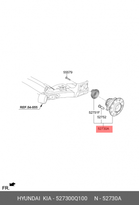 Hyundai Creta 2WD ступица задняя 527300Q100 HYUNDAI KIA
