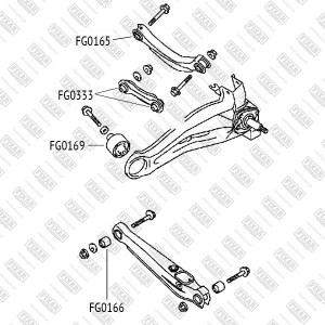 Mitsubishi Lancer 9, Cedia, Outlander c 03- с\блок заднего продольного рычага пе FG0169 FIXAR