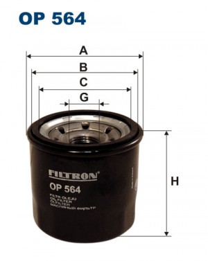Daihatsu, Suzuki 1,0 - 1,3  фильтр маслянный  96570765 OP564 FILTRON