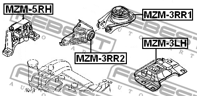 Mazda 3 2.0 опора ДВС правая MZM-5RH FEBEST