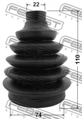 Nissan Almera N16 UKP пыльник ШРУС наружный  74x22x110 0217P-QG15 FEBEST