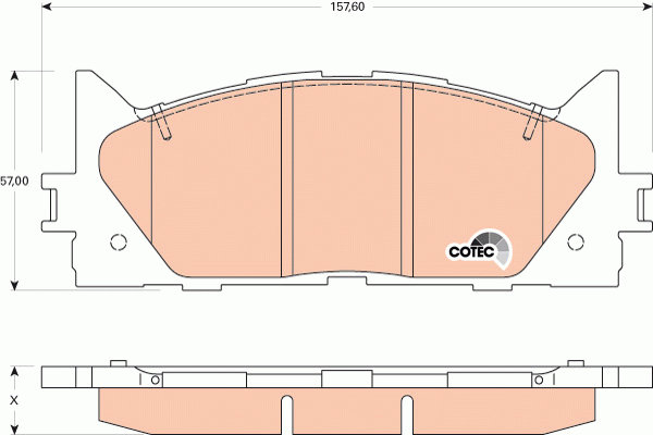 Toyota Camry Тормозные колодки передние GDB3429 TRW