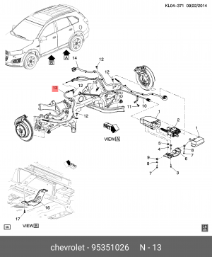 ТРОС СТОЯНОЧНОГО ТОРМОЗА 95351026 GENERAL MOTORS
