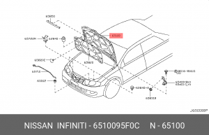 Nissan Almera Classic капот 6510095F0C NISSAN INFINITI