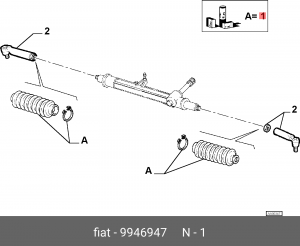 Fiat Albea пыльник рулевой реки 9946947 FIAT