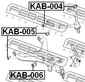 Kia Sportage 94-97 2.0б SOHC сайлентблок перед нижн рычага (для стабилизатора) KAB-006 FEBEST