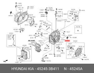 Huyndai/KIA Сальник привода АКПП 452453B411 HYUNDAI KIA
