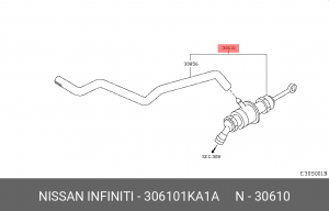 Nissan главный цилиндр сцепления 30610-1KA1A NISSAN INFINITI