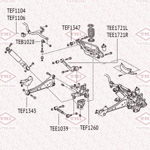 Toyota Rav 4 05-13 САЙЛЕНБЛОК кулака задней подвески плавающий TEF1260 TATSUMI