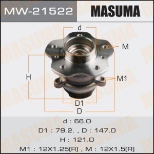 NISSAN Qashqai (J11) 13-> ступица задняя MW-21522 MASUMA