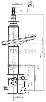 АМОРТИЗАТОР ПОДВЕСКИ ГАЗ ЗАД. L -333287- TO COROLLA-SPRINTER CARIB AE-CE114,115  JAS0228 JUST DRIVE