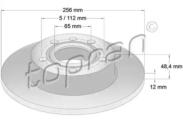 VAG Caddy диск тормозной задний 110 080 HANS PRIES
