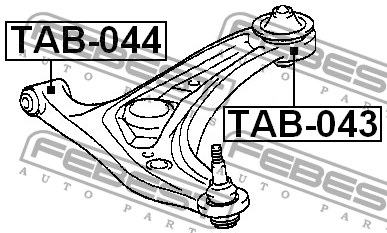 TOYOTA YARIS NCP1 /NLP10/SCP10 1999-2005 сайлентблок переднего рычага передний TAB-044 FEBEST
