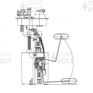 Daewoo Matiz (98-) 0.8i / 1.0i - насос топливный в сборе SFM 0507 START VOLT