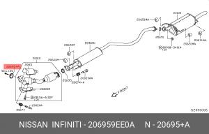 КОЛЬЦО ПРИЕМНОЙ ТРУБЫ/BEARING-SEAL,EX 20695-9EE0A NISSAN INFINITI