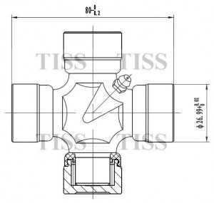 Hyundai Porter/Starex 00-06 2WD/SantaFe 00-05(зад)/Galloper зад крестовина карда JTU0025 JUST DRIVE