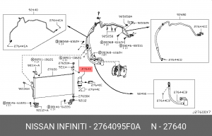Nissan Almera Classic бачок радиатора кондиционера 27640-95F0A NISSAN INFINITI