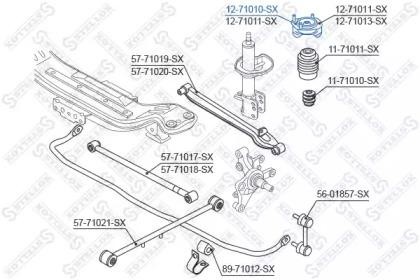 Mazda 626 опора заднего правого амортизатора 12-71010-SX STELLOX