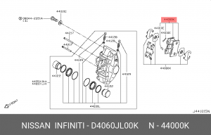 Infiniti QX70 колодки тормозные задние D4060JL00K NISSAN INFINITI