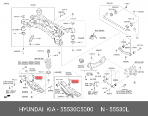 Kia Sorento Prime/SantaFe 2018 - Стойка стабилиатора задняя левая 55530C5000 HYUNDAI KIA