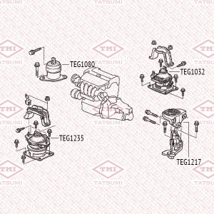 Honda Accord Опора ДВС передняя TEG1235 TATSUMI