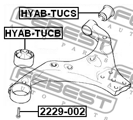 HYUNDAI Solaris/Rio 12-/ElantraMD 11-/Sportage 11 - болт переднего рычага вертик 2229-002 FEBEST