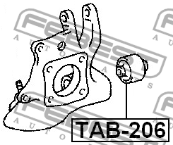 Toyota Avensis 250 сайлетблок задней цапфы TAB-206 FEBEST