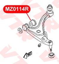 Mazda RX-8 с/блок передний переднего нижнего рычага MZ0114R VTR