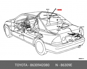 Toyota шток антенны 86309-42080 TOYOTA