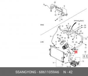 SS Кольцо уплотнительное 68611059A6 68611059A6 SSANG YONG