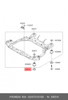 Kia Rio 06- пластина подрамника 624731G100 HYUNDAI KIA