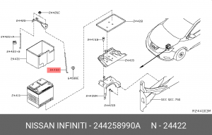 Крепление АКБ 24425-8990A NISSAN INFINITI