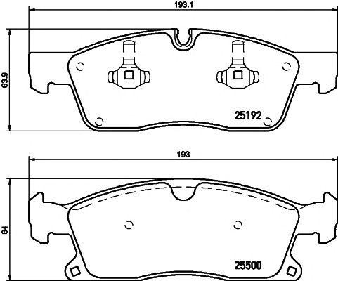 Mercedes ML350 Колодки тормозные передние 2519202 TEXTAR