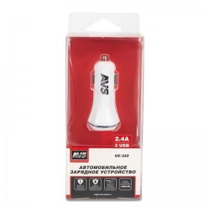 Зарядное устройство в прикуриватель USB 2 порта UC-322 A78020S AVS