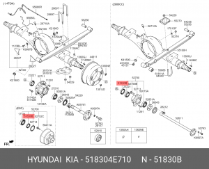 Kia Bongo Сальник задней ступицы 518304E710 HYUNDAI KIA